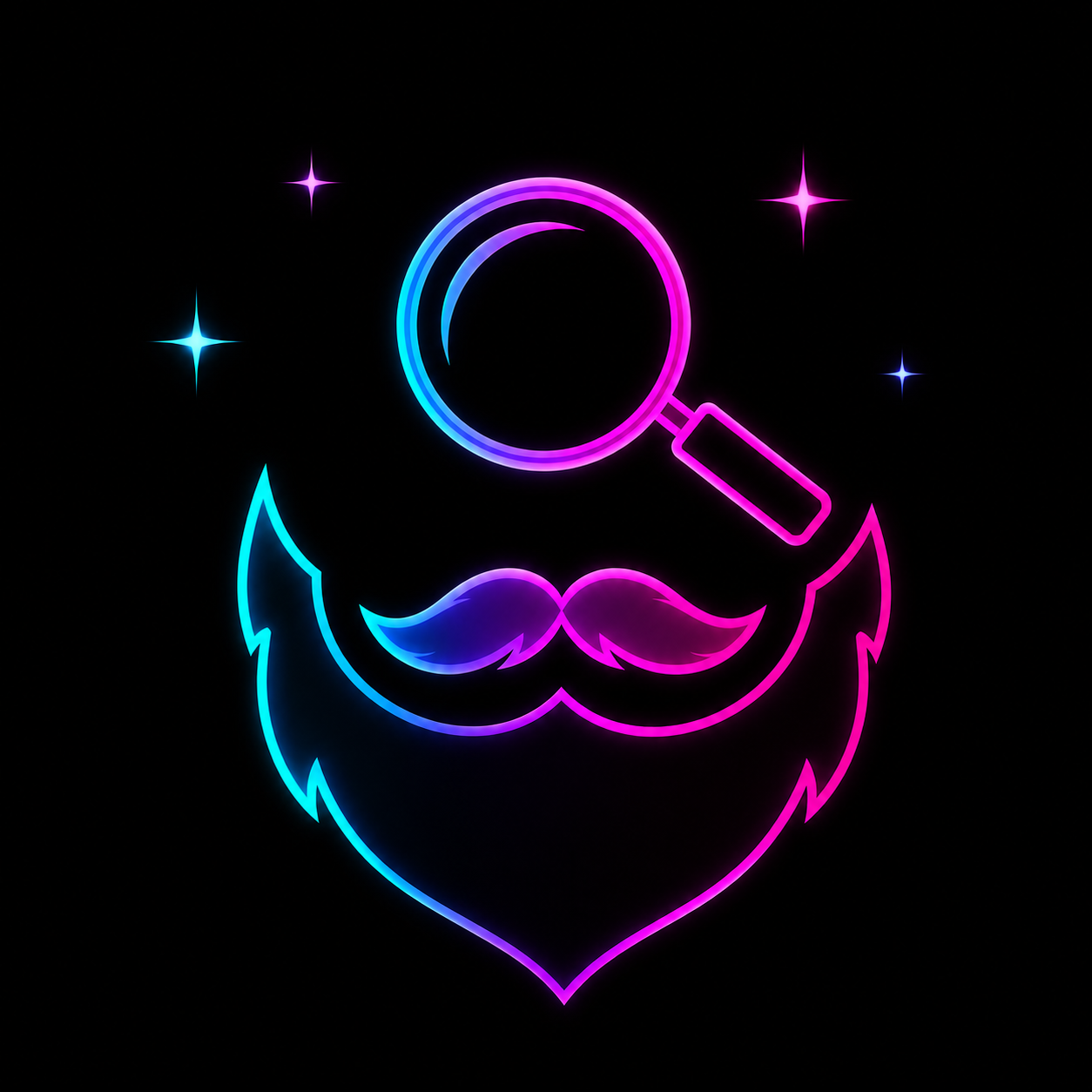 BeardyBloke neon logo