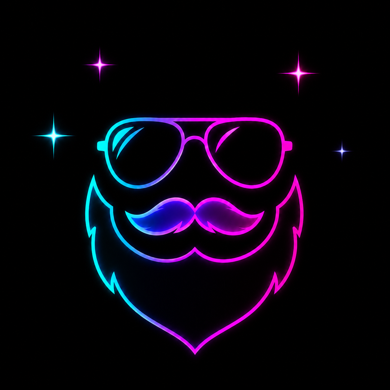 BeardyBloke neon logo